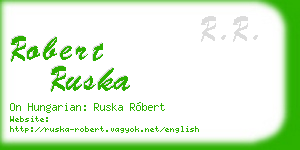 robert ruska business card